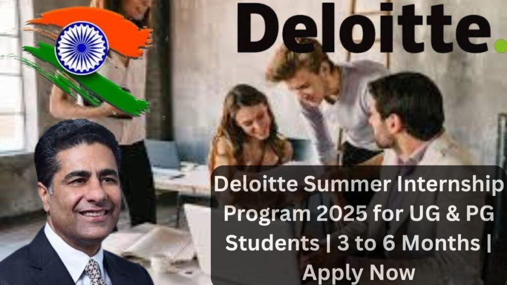 Deloitte Summer Internship Program 2025 for UG & PG Students | 3 to 6 Months | Apply Now